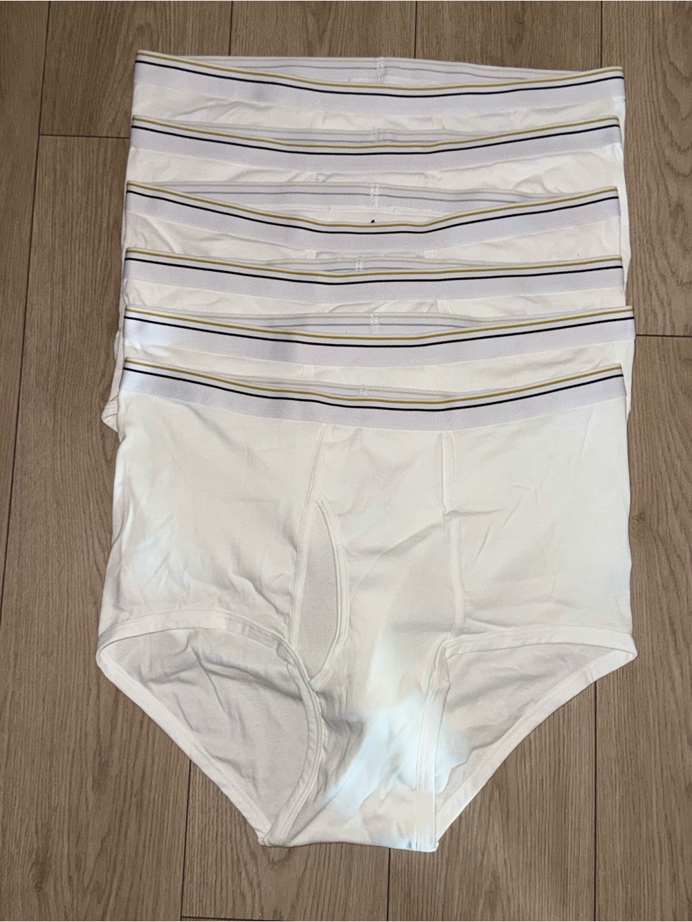Stafford Men's 6 Pack 100% Cotton Full Cut White Briefs Size 46 XXL NWOT